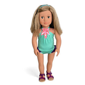 Our Generation Doll - Swimmer, Hazel Eyes, Dark Blonde Hair & Bathing Suit - 18"